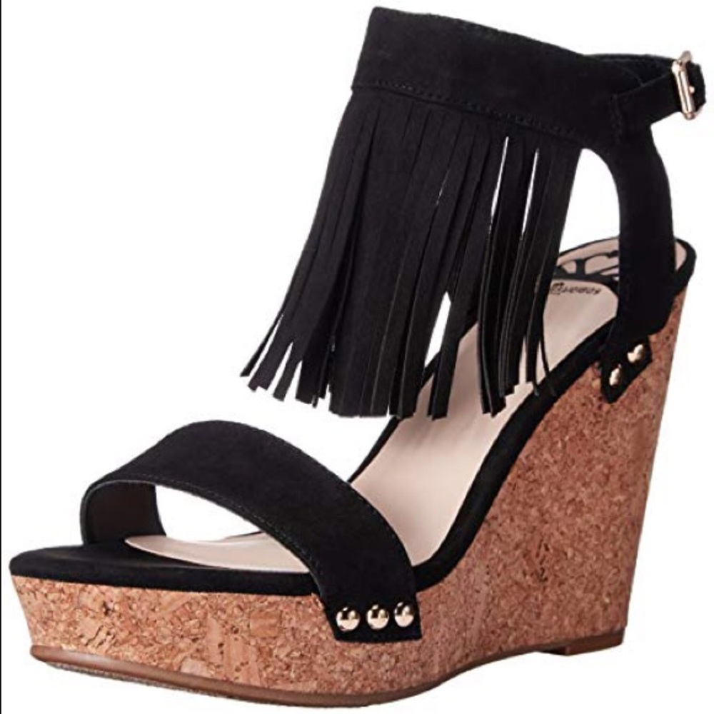 Fergalicious Boho Fringe Wedges Like New!